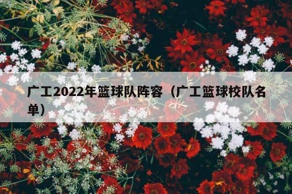 广工2022年篮球队阵容（广工篮球校队名单） 第1张