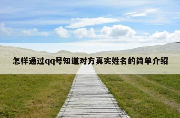 怎样通过qq号知道对方真实姓名的简单介绍 第1张