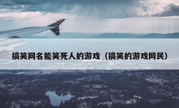 搞笑网名能笑死人的游戏（搞笑的游戏网民） 第1张