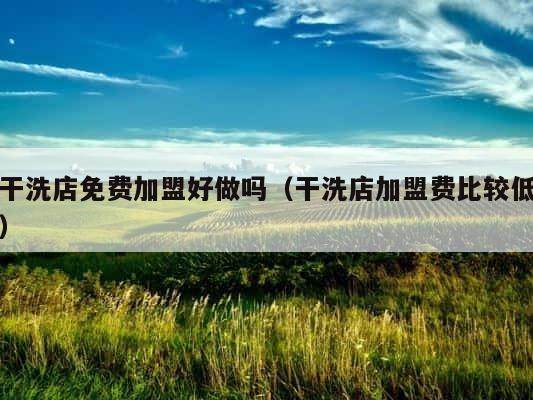 干洗店免费加盟好做吗（干洗店加盟费比较低） 第1张