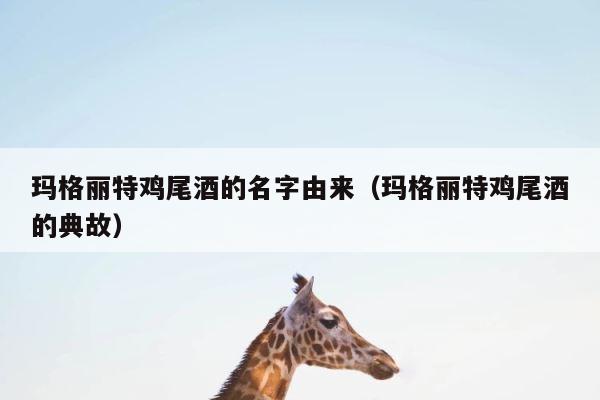 玛格丽特鸡尾酒的名字由来（玛格丽特鸡尾酒的典故） 第1张