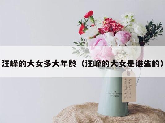 汪峰的大女多大年龄（汪峰的大女是谁生的） 第1张