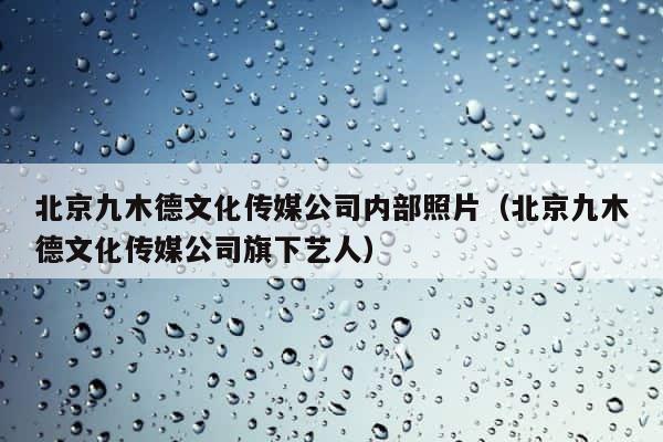 北京九木德文化传媒公司内部照片（北京九木德文化传媒公司旗下艺人） 第1张