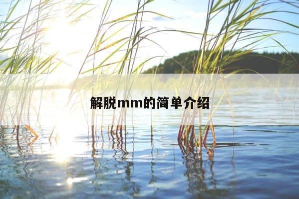 解脱mm的简单介绍 第1张