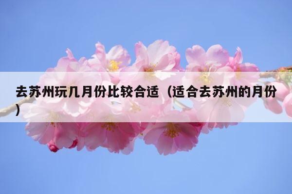 去苏州玩几月份比较合适（适合去苏州的月份） 第1张
