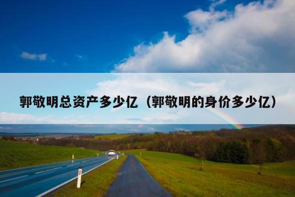 郭敬明总资产多少亿（郭敬明的身价多少亿） 第1张