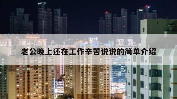 老公晚上还在工作辛苦说说的简单介绍 第1张