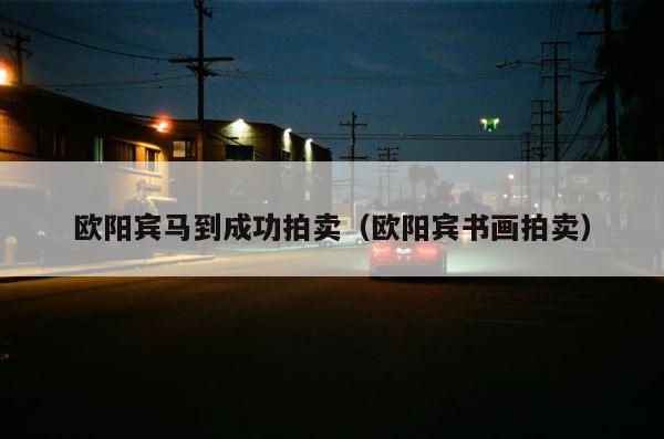 欧阳宾马到成功拍卖（欧阳宾书画拍卖） 第1张