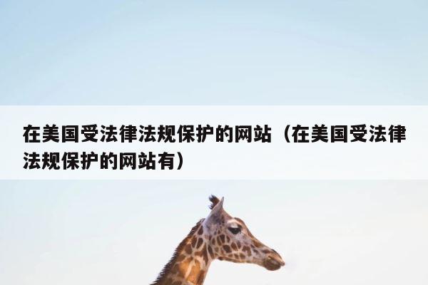 在美国受法律法规保护的网站（在美国受法律法规保护的网站有） 第1张