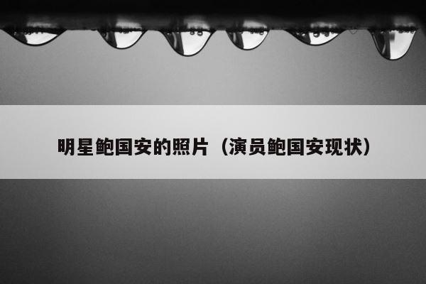 明星鲍国安的照片（演员鲍国安现状） 第1张