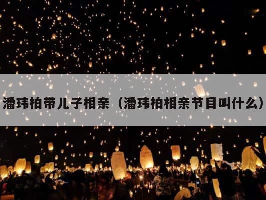 潘玮柏带儿子相亲（潘玮柏相亲节目叫什么） 第1张