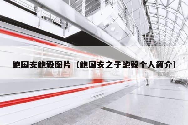 鲍国安鲍毅图片（鲍国安之子鲍毅个人简介） 第1张