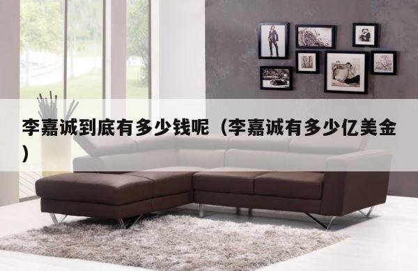 李嘉诚到底有多少钱呢（李嘉诚有多少亿美金） 第1张