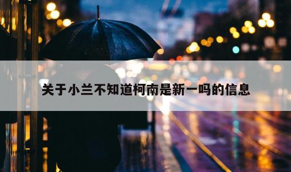 关于小兰不知道柯南是新一吗的信息 第1张