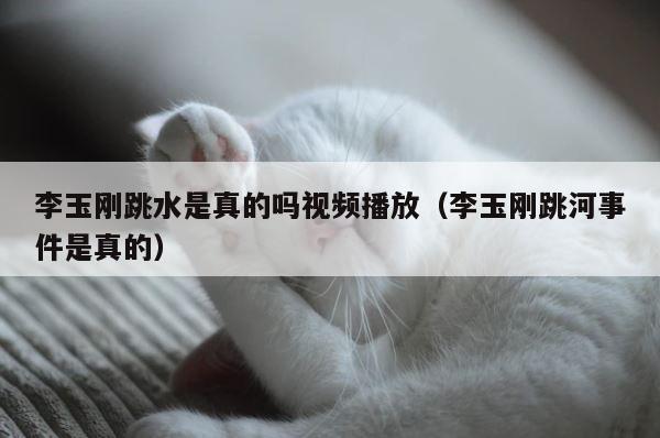 李玉刚跳水是真的吗视频播放（李玉刚跳河事件是真的） 第1张
