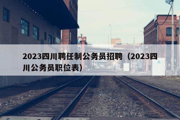 2023四川聘任制公务员招聘（2023四川公务员职位表） 第1张