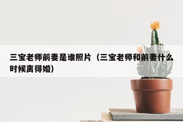 三宝老师前妻是谁照片（三宝老师和前妻什么时候离得婚） 第1张