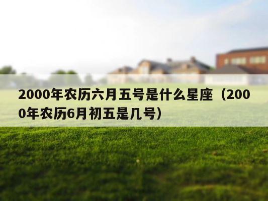 2000年农历六月五号是什么星座（2000年农历6月初五是几号） 第1张