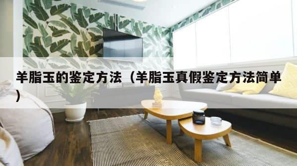 羊脂玉的鉴定方法（羊脂玉真假鉴定方法简单） 第1张