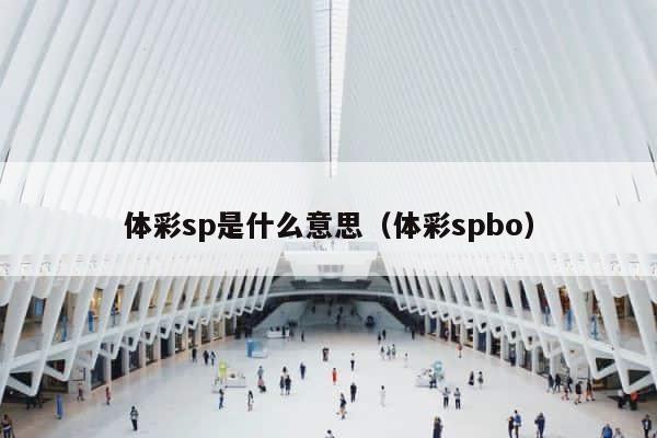体彩sp是什么意思（体彩spbo） 第1张