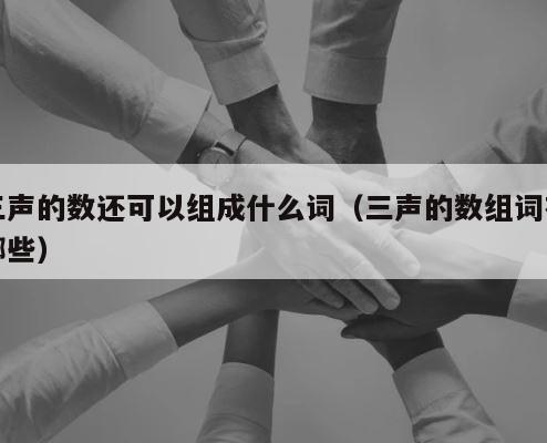 三声的数还可以组成什么词（三声的数组词有哪些） 第1张
