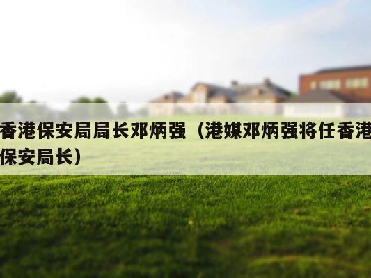 香港保安局局长邓炳强（港媒邓炳强将任香港保安局长） 第1张