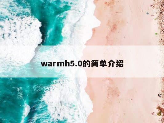 warmh5.0的简单介绍 第1张