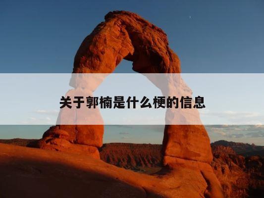 关于郭楠是什么梗的信息 第1张