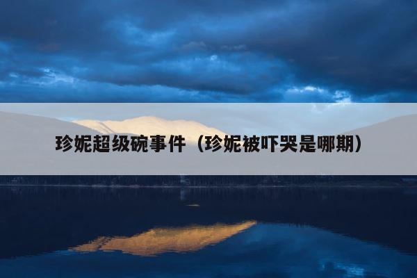 珍妮超级碗事件（珍妮被吓哭是哪期） 第1张