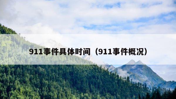 911事件具体时间（911事件概况） 第1张