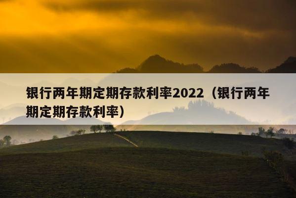 银行两年期定期存款利率2022（银行两年期定期存款利率） 第1张