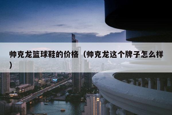 帅克龙篮球鞋的价格（帅克龙这个牌子怎么样） 第1张