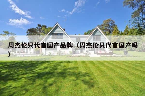 周杰伦只代言国产品牌（周杰伦只代言国产吗） 第1张