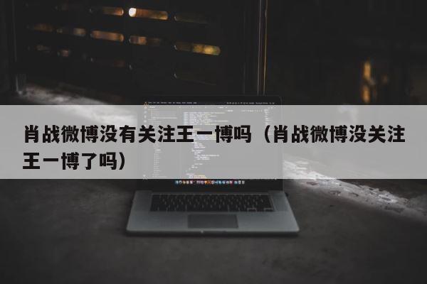 肖战微博没有关注王一博吗（肖战微博没关注王一博了吗） 第1张