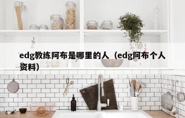 edg教练阿布是哪里的人（edg阿布个人资料） 第1张