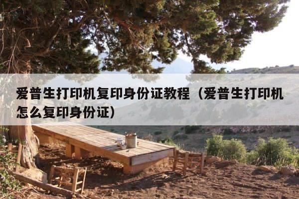 爱普生打印机复印身份证教程（爱普生打印机怎么复印身份证） 第1张
