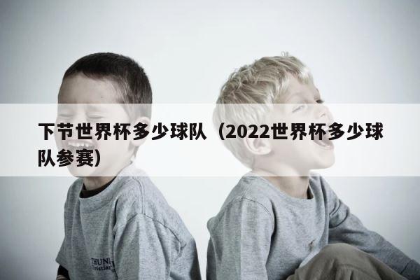 下节世界杯多少球队（2022世界杯多少球队参赛） 第1张