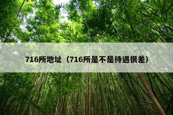 716所地址（716所是不是待遇很差） 第1张