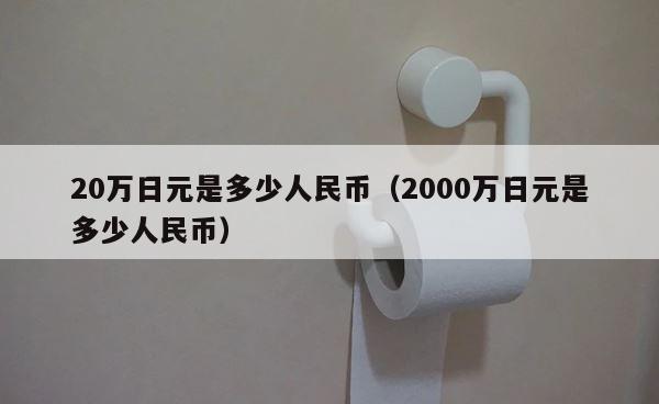 20万日元是多少人民币（2000万日元是多少人民币） 第1张