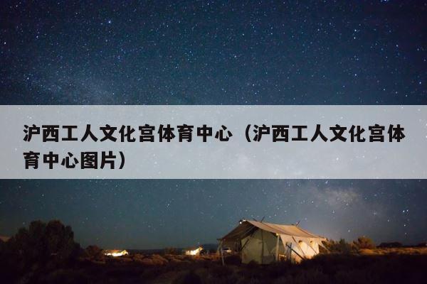 沪西工人文化宫体育中心（沪西工人文化宫体育中心图片） 第1张