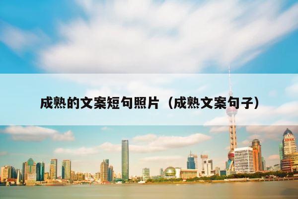 成熟的文案短句照片（成熟文案句子） 第1张