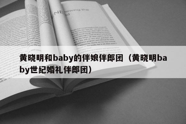 黄晓明和baby的伴娘伴郎团（黄晓明baby世纪婚礼伴郎团） 第1张