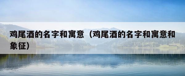 鸡尾酒的名字和寓意（鸡尾酒的名字和寓意和象征） 第1张