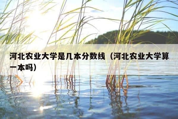 河北农业大学是几本分数线（河北农业大学算一本吗） 第1张