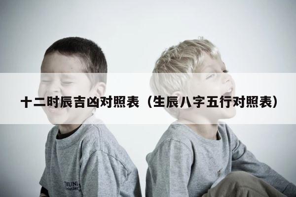 十二时辰吉凶对照表（生辰八字五行对照表） 第1张