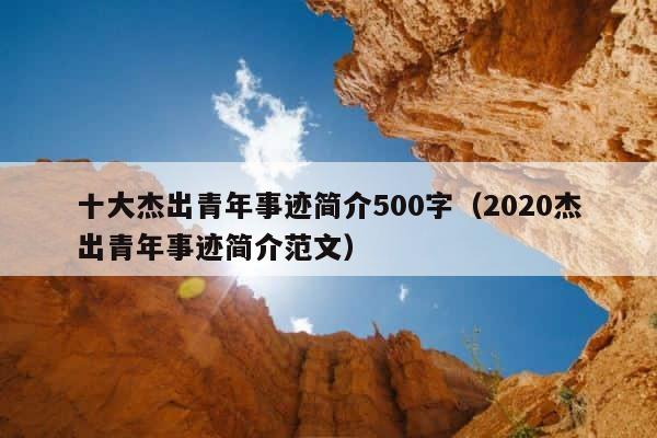 十大杰出青年事迹简介500字（2020杰出青年事迹简介范文） 第1张