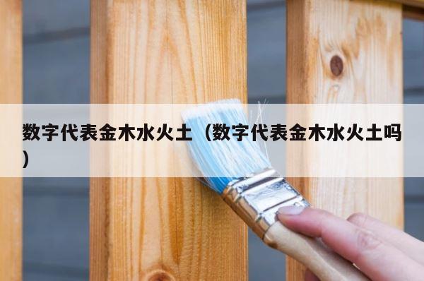 数字代表金木水火土（数字代表金木水火土吗） 第1张