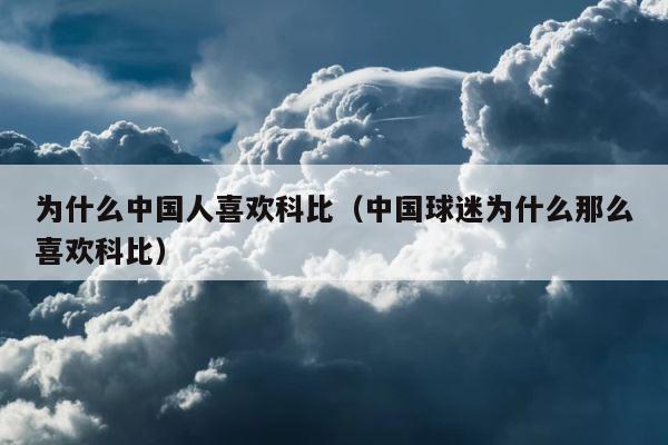 为什么中国人喜欢科比（中国球迷为什么那么喜欢科比） 第1张