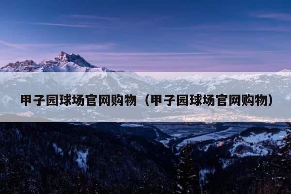 甲子园球场官网购物（甲子园球场官网购物） 第1张