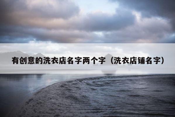有创意的洗衣店名字两个字（洗衣店铺名字） 第1张